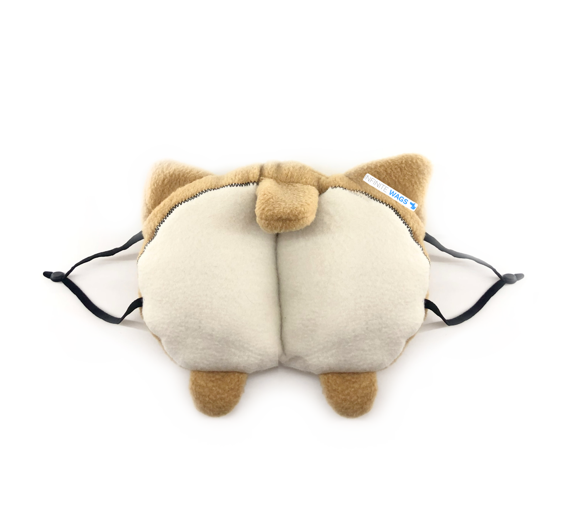 Corgi Butt Face Mask - Funny Face Masks - Novelty Masks InfiniteWags 