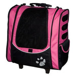 Roller Backpack Pet Carrier for pets up to 15 lbs - Pet Gear I-GO2 Escort Pet Carrier Pet Carriers Pet Gear Pink 