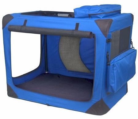 Portable Soft Pet Crate for Cats and Dogs - Generation II Deluxe Portable Soft Crate Dog Crates Pet Gear Large - for pets up to 70 lbs 