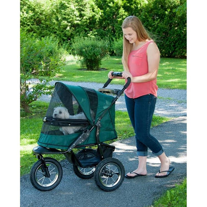 Jogger Pet Stroller - Pet Gear Jogger No-Zip Pet Stroller Pet Strollers Pet Gear Forest Green 