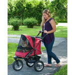Jogger Pet Stroller - Pet Gear Jogger No-Zip Pet Stroller Pet Strollers Pet Gear Rugged Red 