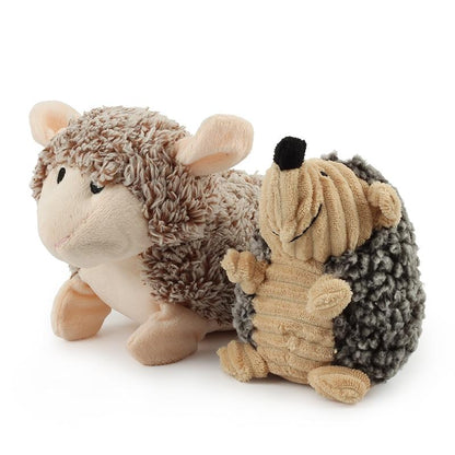 Plush Hedgehog Dog Toy - Squeaky InfiniteWags 