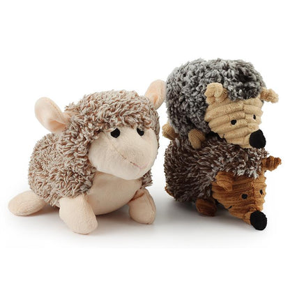 Plush Hedgehog Dog Toy - Squeaky InfiniteWags 