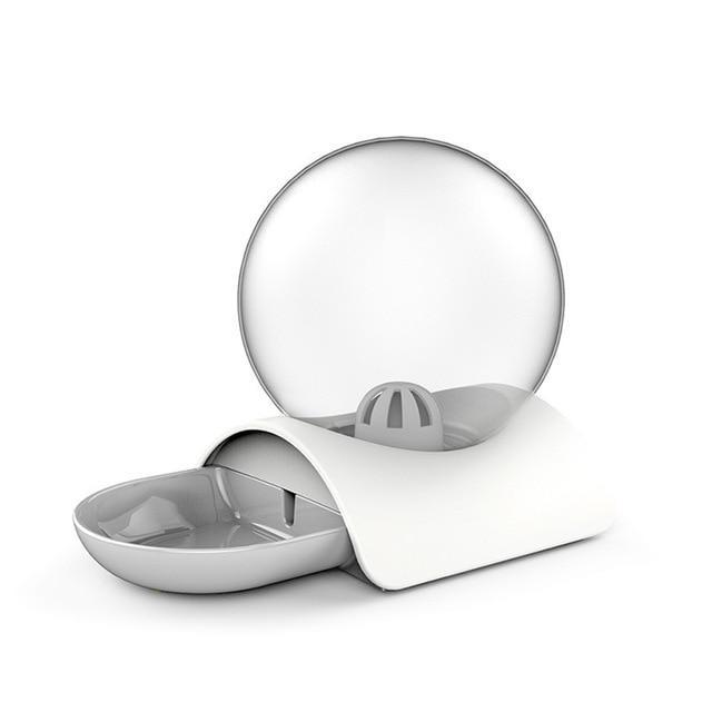 Bubble Cat Drinking Fountain - Automatic Water Dispenser Bowl InfiniteWags Gray 