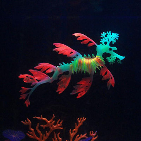 Glowing Sea Dragon Aquarium Decoration - Artificial Fish Tank Decor InfiniteWags 