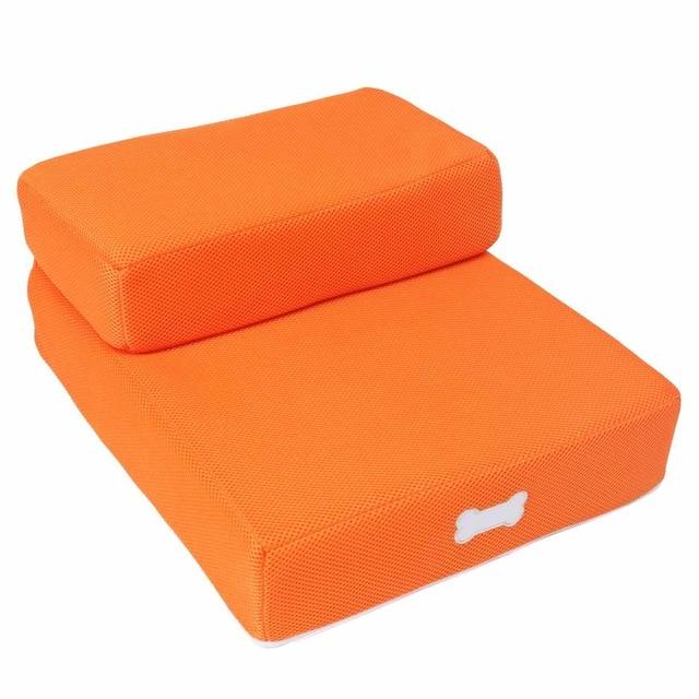 Soft Pet Stairs - 2 Step Design - Anti Slip InfiniteWags Orange 