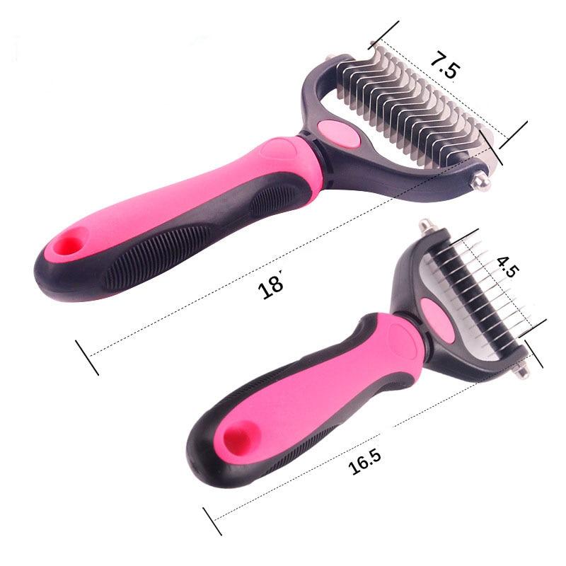 Pet Grooming Tool - Stainless Steel - Double-sided - For Matted and Tangled Hair InfiniteWags 