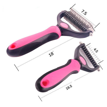 Pet Grooming Tool - Stainless Steel - Double-sided - For Matted and Tangled Hair InfiniteWags 