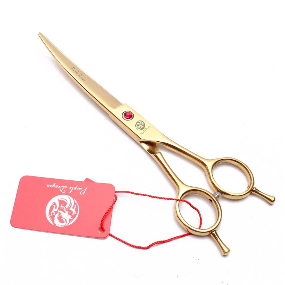 Gold Dog Grooming Scissors - 8" Stainless Seel Shears, Thinning Shears, Curved Shears, Comb InfiniteWags 