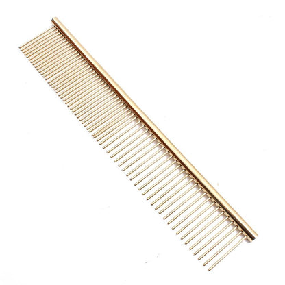 Gold Dog Grooming Scissors - 8" Stainless Seel Shears, Thinning Shears, Curved Shears, Comb InfiniteWags 