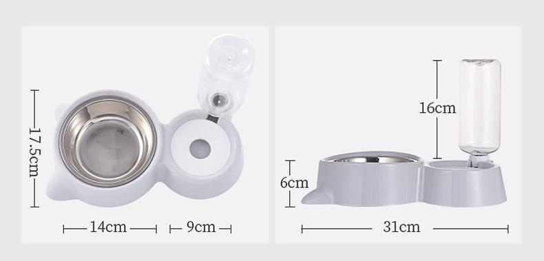 Pet Food Bowl with Self-filling Water Dispenser InfiniteWags 