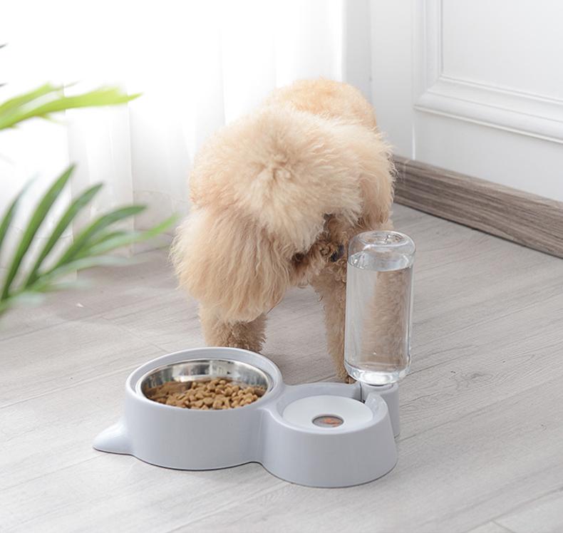 Pet Food Bowl with Self-filling Water Dispenser InfiniteWags 