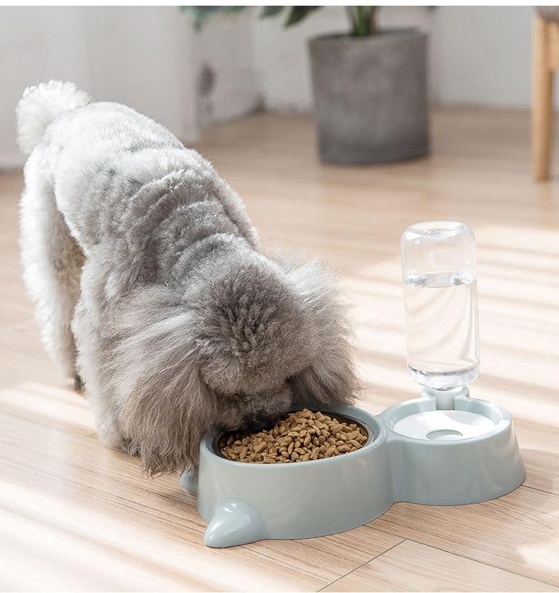 Pet Food Bowl with Self-filling Water Dispenser InfiniteWags 