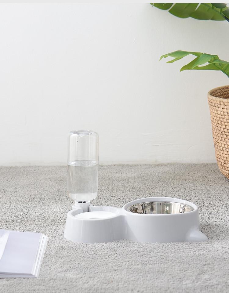 Pet Food Bowl with Self-filling Water Dispenser InfiniteWags 