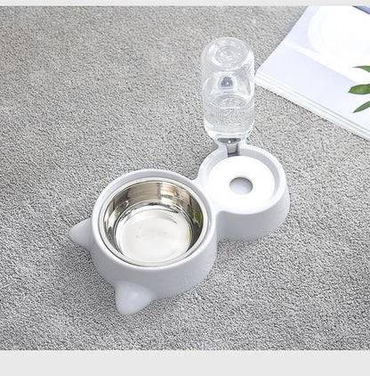 Pet Food Bowl with Self-filling Water Dispenser InfiniteWags 