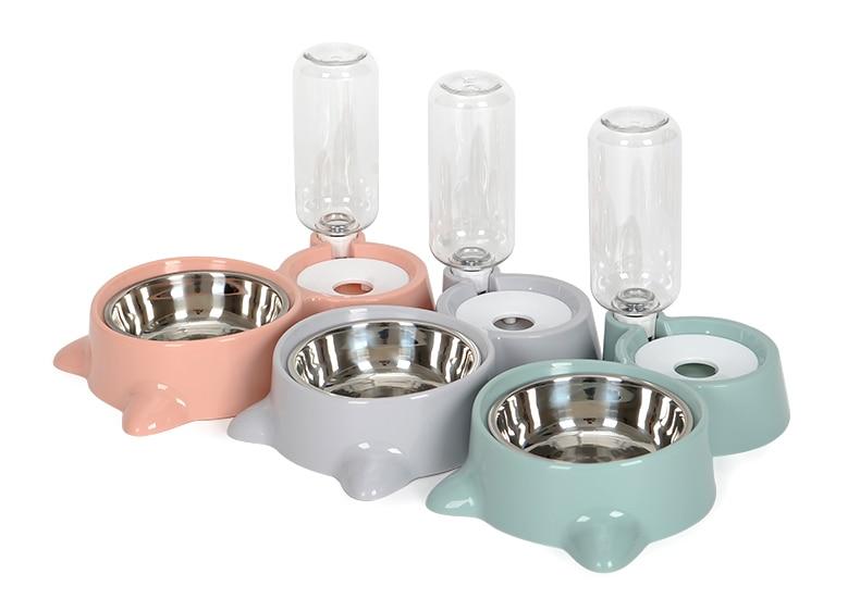 Pet Food Bowl with Self-filling Water Dispenser InfiniteWags 