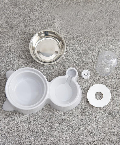 Pet Food Bowl with Self-filling Water Dispenser InfiniteWags 
