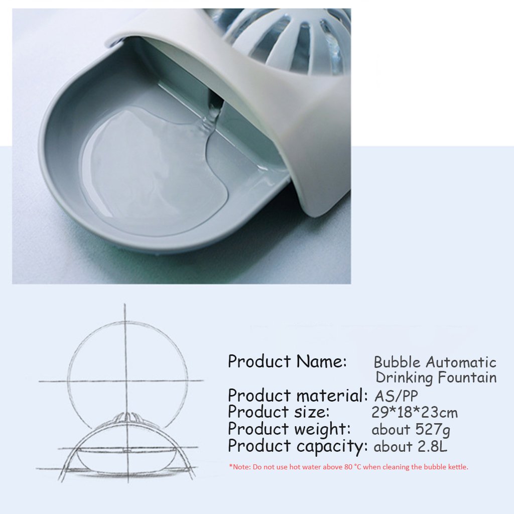 Bubble Cat Drinking Fountain - Automatic Water Dispenser Bowl InfiniteWags 