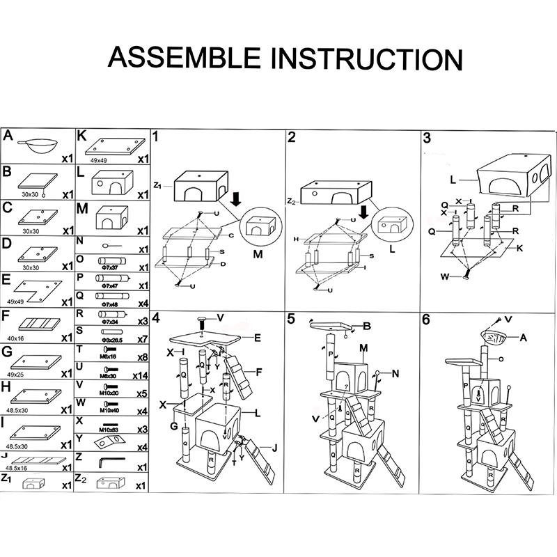 Cat Climbing Tree - 68" - Cat Condo InfiniteWags 