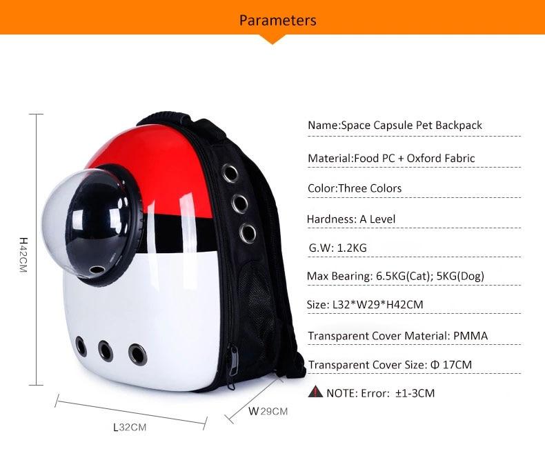 Cat Window Backpack - Space Capsule Cat Carrier InfiniteWags 