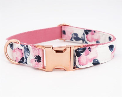 Pink Floral Rose Collar and Leash Set InfiniteWags 