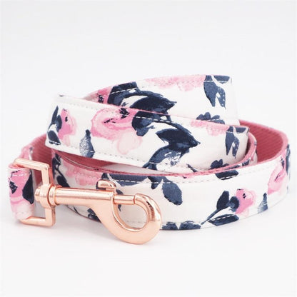 Pink Floral Rose Collar and Leash Set InfiniteWags 