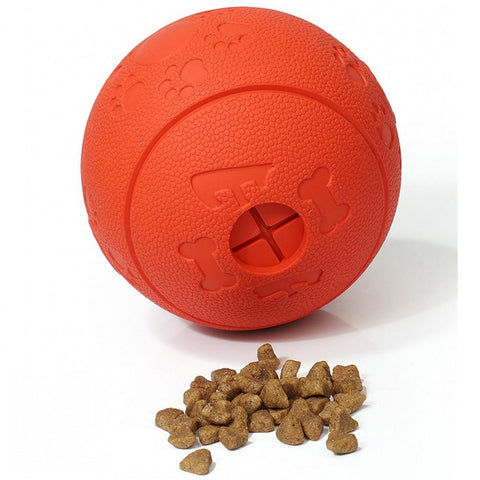 Treat Dispensing Dog Ball Toy - Non-toxic - Soft - 3.14" Diameter InfiniteWags 