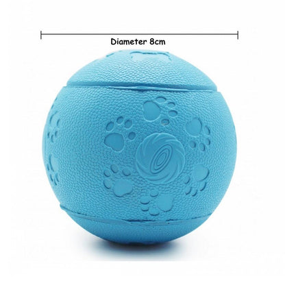 Treat Dispensing Dog Ball Toy - Non-toxic - Soft - 3.14" Diameter InfiniteWags 