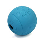 Treat Dispensing Dog Ball Toy - Non-toxic - Soft - 3.14" Diameter InfiniteWags Blue 