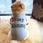 I Heart My Mommy, I Heart My Daddy Dog Sweater InfiniteWags 