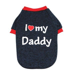 I Heart My Mommy, I Heart My Daddy Dog Sweater InfiniteWags Black L 