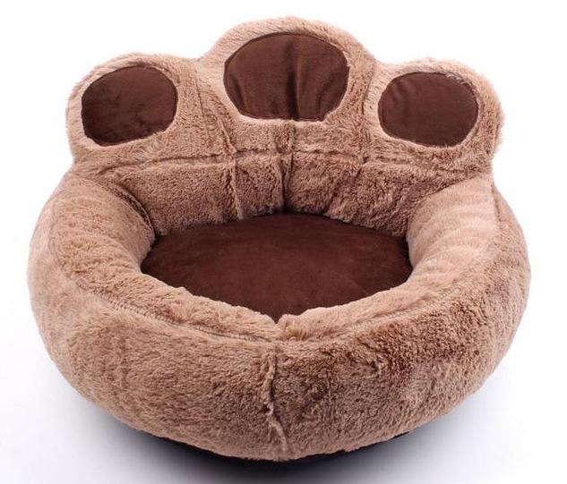 Paw Shape Pet Bed - Soft Fleece - Plush Lounger InfiniteWags 