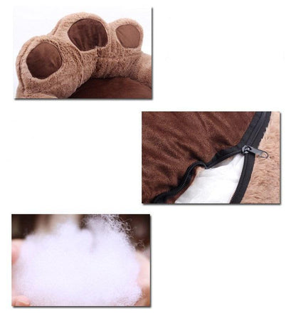 Paw Shape Pet Bed - Soft Fleece - Plush Lounger InfiniteWags 