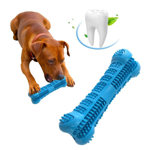 Dog Teeth Cleaning Toy - Molar Cleaning Toothbrush Dog Bone InfiniteWags 