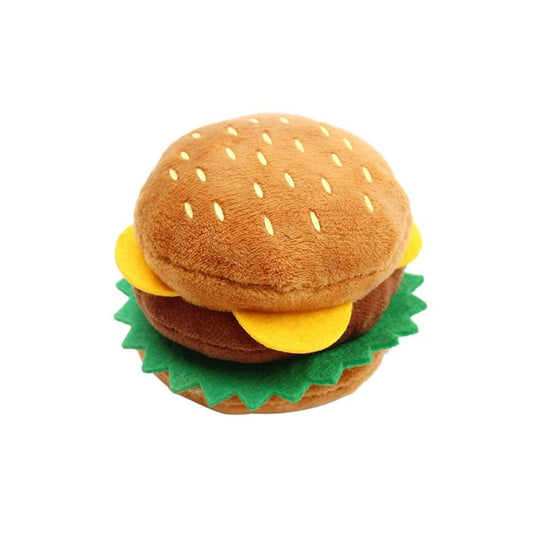 Plush Hamburger Dog Toy InfiniteWags 