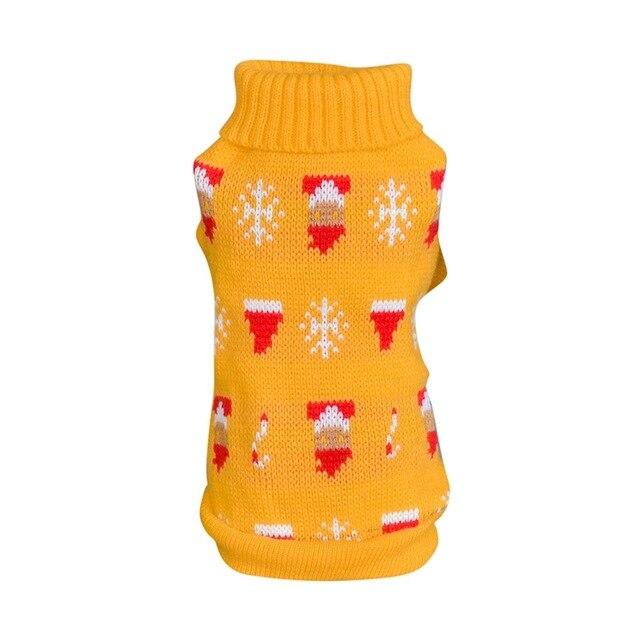 Christmas Dog Sweater InfiniteWags Yellow XXL 