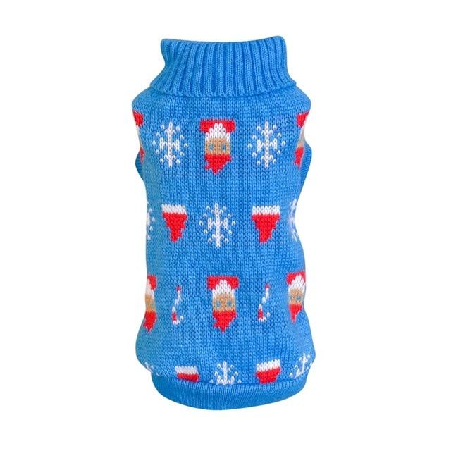 Christmas Dog Sweater InfiniteWags Blue M 