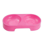 Double Feeding Bowl for Pets InfiniteWags Pink 