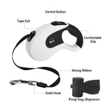 Retractable Dog Leash with Bag Holder - 5 Meter InfiniteWags 