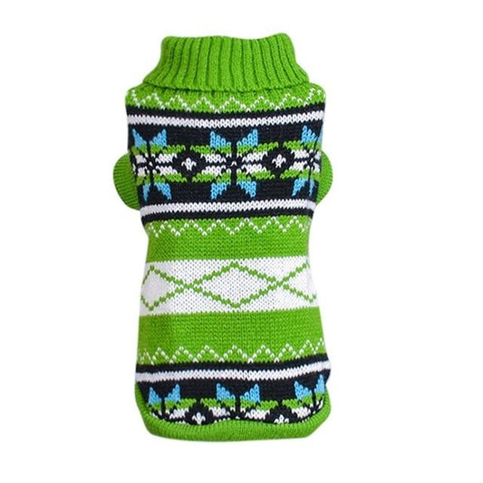 Dog Turtleneck Sweater - Dog Christmas Sweaters InfiniteWags Green XS 