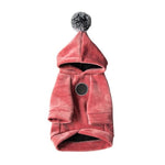 Warm Winter Dog Coat with Pom Pom Hood InfiniteWags Pink M 