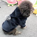 Warm Winter Dog Coat with Pom Pom Hood InfiniteWags 
