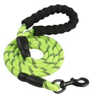 Heavy Duty Nylon Dog Leash - Padded Handle - 5ft InfiniteWags Green 