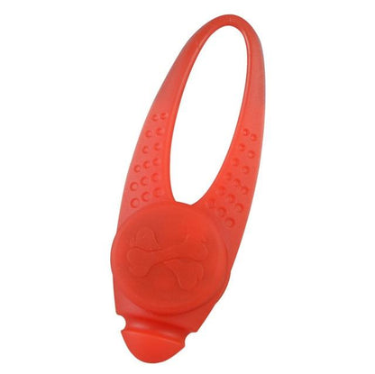 Dog Collar LED Light - Clip on light - Flashing or Continuous Flash InfiniteWags Red 