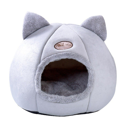 Cat Cave Bed - Cat Ear Style InfiniteWags M 