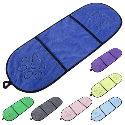 Dog Towel with Hand Pockets - Super Absorbent Microfiber InfiniteWags 