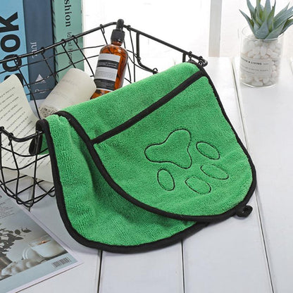 Dog Towel with Hand Pockets - Super Absorbent Microfiber InfiniteWags 