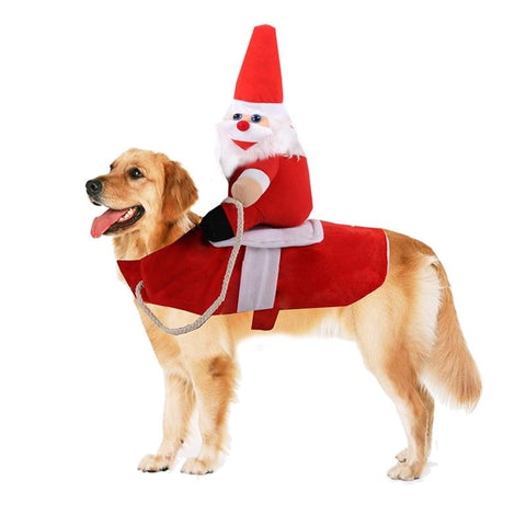 Riding Santa Dog Costume - Christmas Dog Costumes InfiniteWags M 