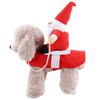 Riding Santa Dog Costume - Christmas Dog Costumes InfiniteWags 