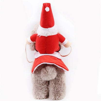 Riding Santa Dog Costume - Christmas Dog Costumes InfiniteWags 